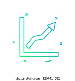 Graph icon design vector