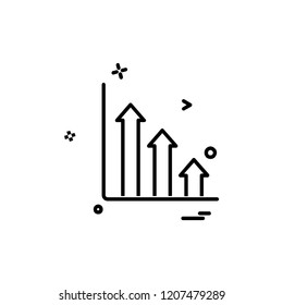 Graph icon design vector
