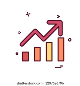 Graph icon design vector