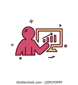 Graph icon design vector