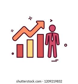 Graph icon design vector