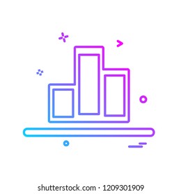 Graph icon design vector