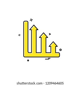 Graph icon design vector 