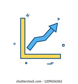 Graph icon design vector
