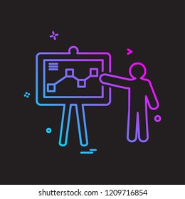 Graph icon design vector