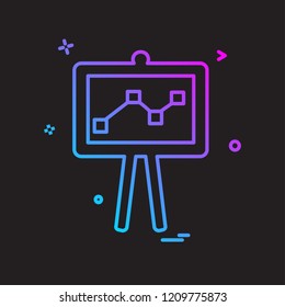 Graph icon design vector