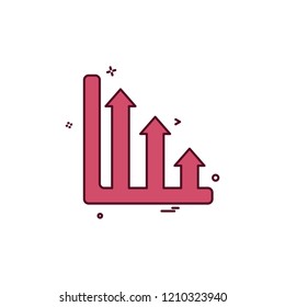 Graph icon design vector 