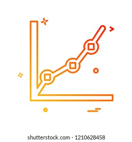 Graph icon design vector