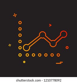 Graph icon design vector