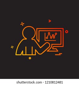 Graph icon design vector