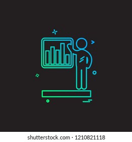 Graph icon design vector