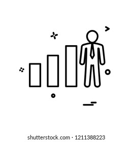 Graph icon design vector