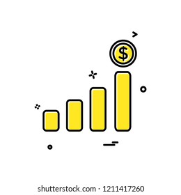 Graph icon design vector