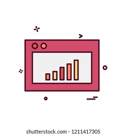 Graph icon design vector