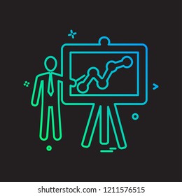 Graph icon design vector