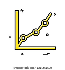 Graph icon design vector
