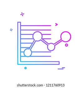 Graph icon design vector