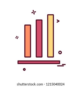 Graph icon design vector