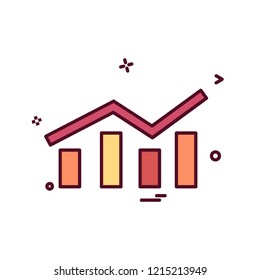 Graph icon design vector