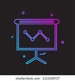 Graph icon design vector