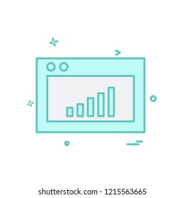 Graph icon design vector