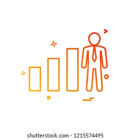 Graph icon design vector