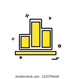 Graph icon design vector