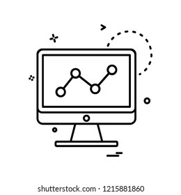 Graph icon design vector