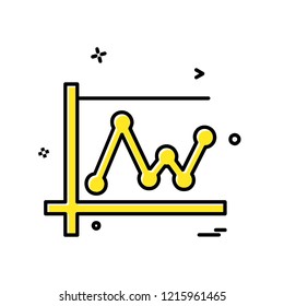 Graph icon design vector
