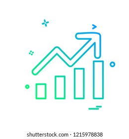 Graph icon design vector