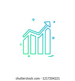 Graph icon design vector
