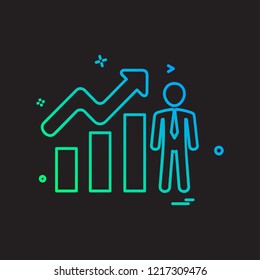 Graph icon design vector