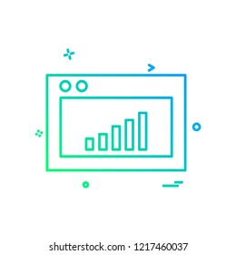Graph icon design vector