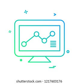 Graph icon design vector