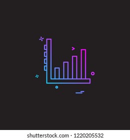 Graph icon design vector