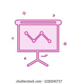 Graph icon design vector
