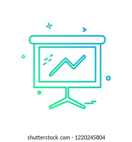 Graph icon design vector