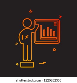 Graph icon design vector