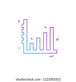 Graph icon design vector