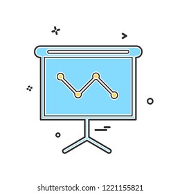 Graph icon design vector