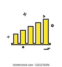 Graph icon design vector