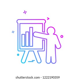 Graph icon design vector