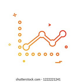Graph icon design vector