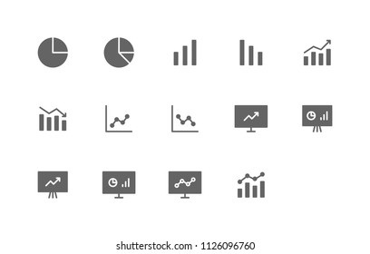 Graph Icon Design Vector Symbol Chart Pie Line Bar Circle Market Trends Statistic Analysis