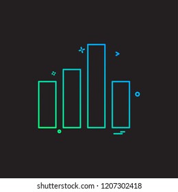 Graph icon design vetor 