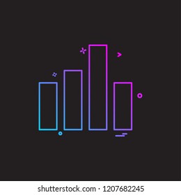 Graph icon design vetor 