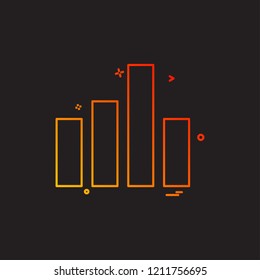 Graph icon design vetor 