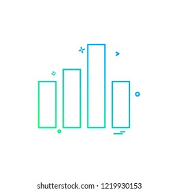 Graph icon design vetor 