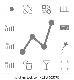 graph icon. Detailed set of minimalistic icons. Premium quality graphic design sign. One of the collection icons for websites, web design, mobile app on white background