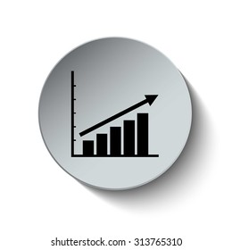 Graph icon. Diagram. Chart. Business graph. Business and Finance Infographic. Button. Vector. Illustration. EPS10